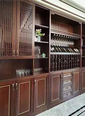 全案新中顶式全屋置书柜储物乌金柜木整墙到物上UVG门量尺量