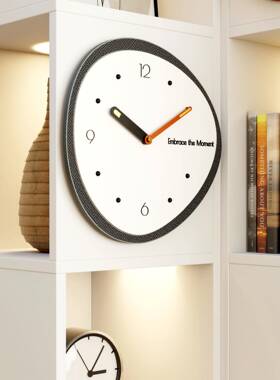 超静音4090AQP立0体创意极简钟表客厅挂墙225新时钟钟家用挂简约