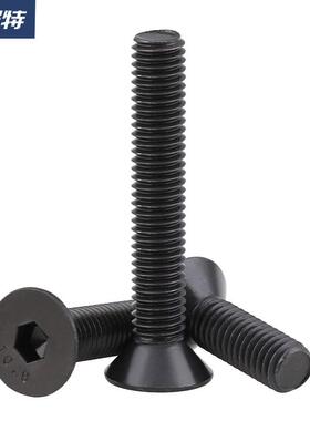 DIN1799高强度10.9级黑色沉头内六角螺丝平头内六角螺栓M1.钉6-M4