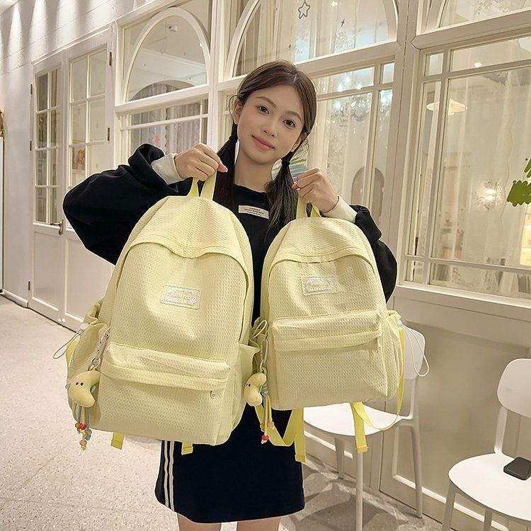 韩版ins简约软妹少女书包校园双肩背包