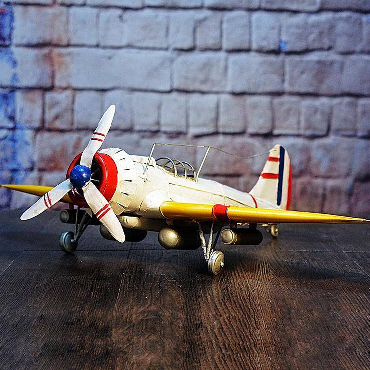 铁艺老式战斗机模型大型二飞机摆件摄影ys254G古道具战家居复软装