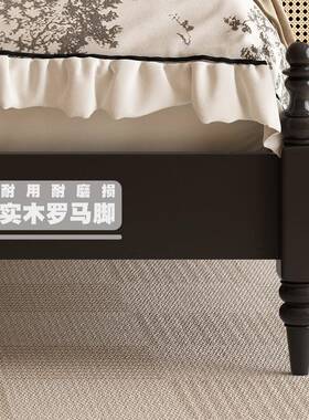 风法式中古全实木床代简约床1.5米现1.8米双人主卧室复UTY古轻奢