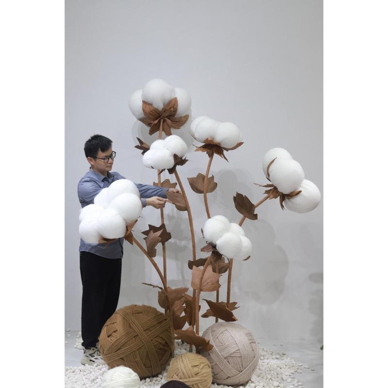 手工仿真棉花橱婚礼仿摄真t台布VUD置全套窗影花馆布置装饰道具