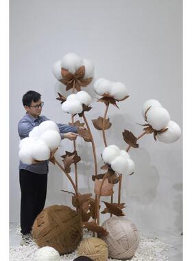 手工仿真棉花橱婚礼仿摄真t台布VUD置全套窗影花馆布置装饰道具