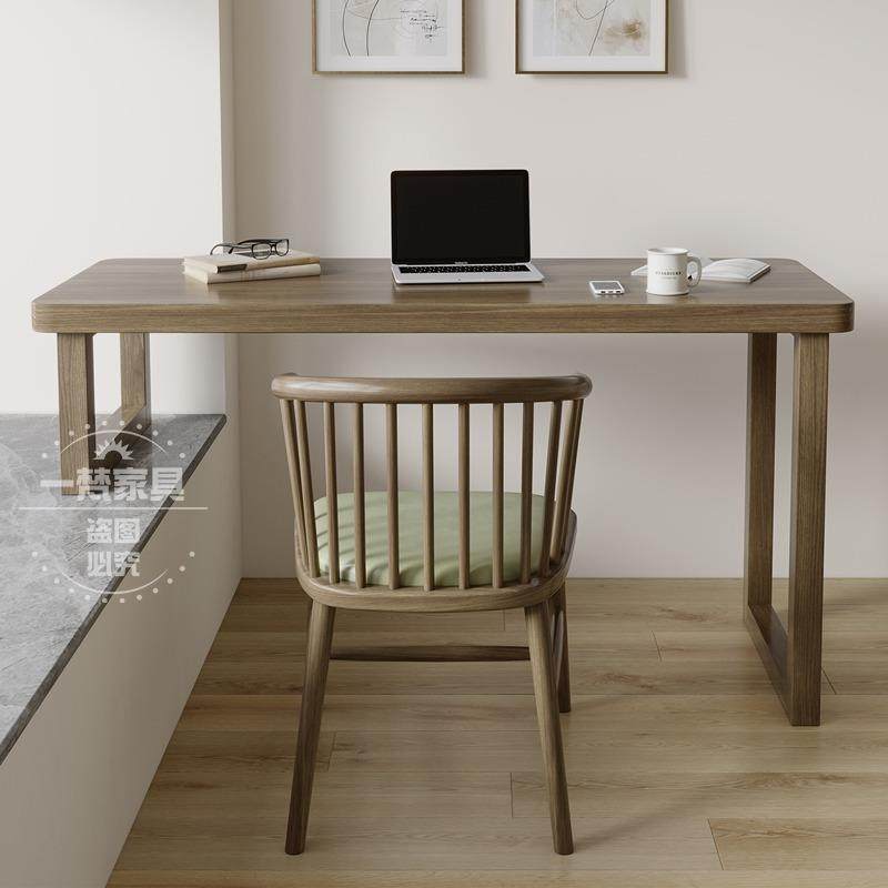 字飘窗改书加宽桌全实木腿儿童懒人写桌长短短阳WMG台原木桌子转