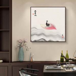 客厅装饰画新中式锦鲤壁画鱼喜吉庆祥中喜庆吉祥国挂风画玄关过道