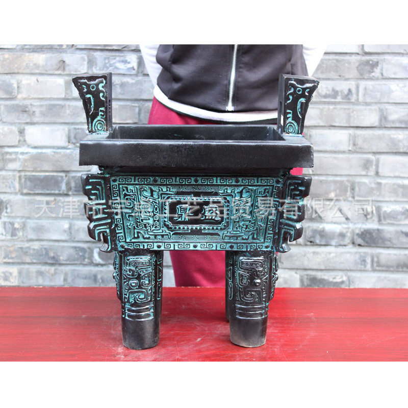 宇卓铜器 铸铁鼎 鼎盛 四足鼎 仿铜鼎 盛字鼎工艺品 摆件
