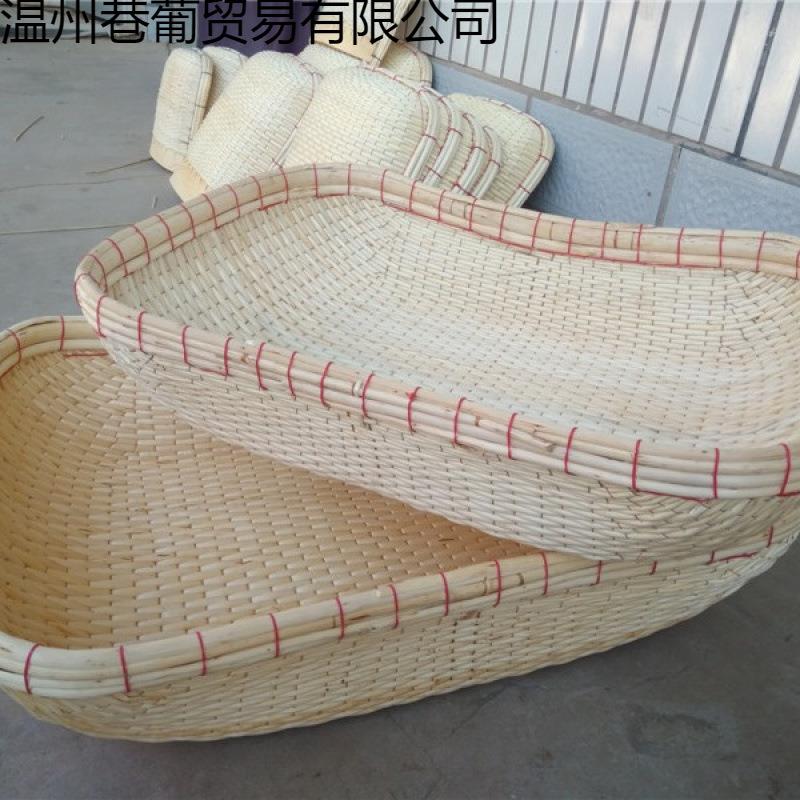 筐柳编长方形大小号笸箩藤编面巷其他葡编笸箩簸箕竹馒头条干果筐