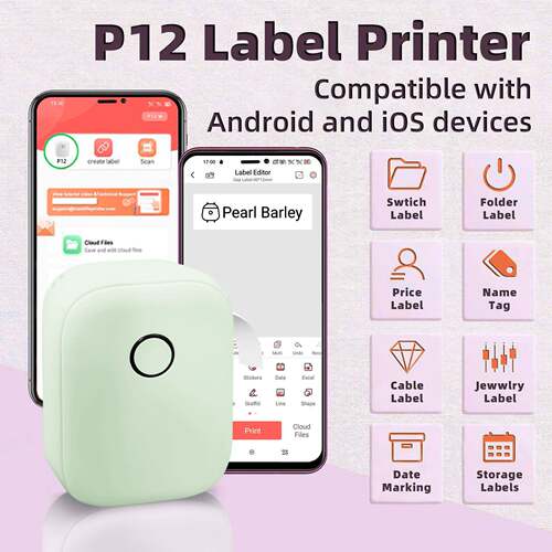 P1迷你印无2线标机便携家OKD用收纳热敏打印机贴纸签打厂家跨境