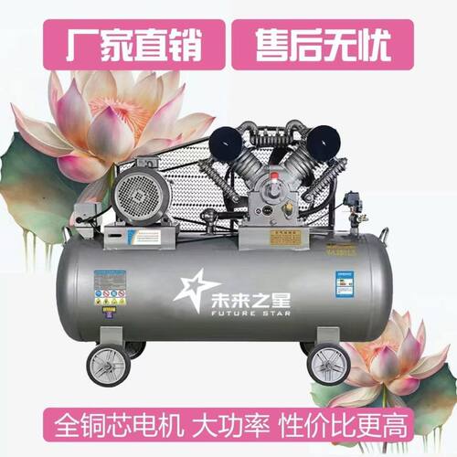 活塞式空气压缩机380V工业级高压打气泵切割汽修喷漆小型空压机