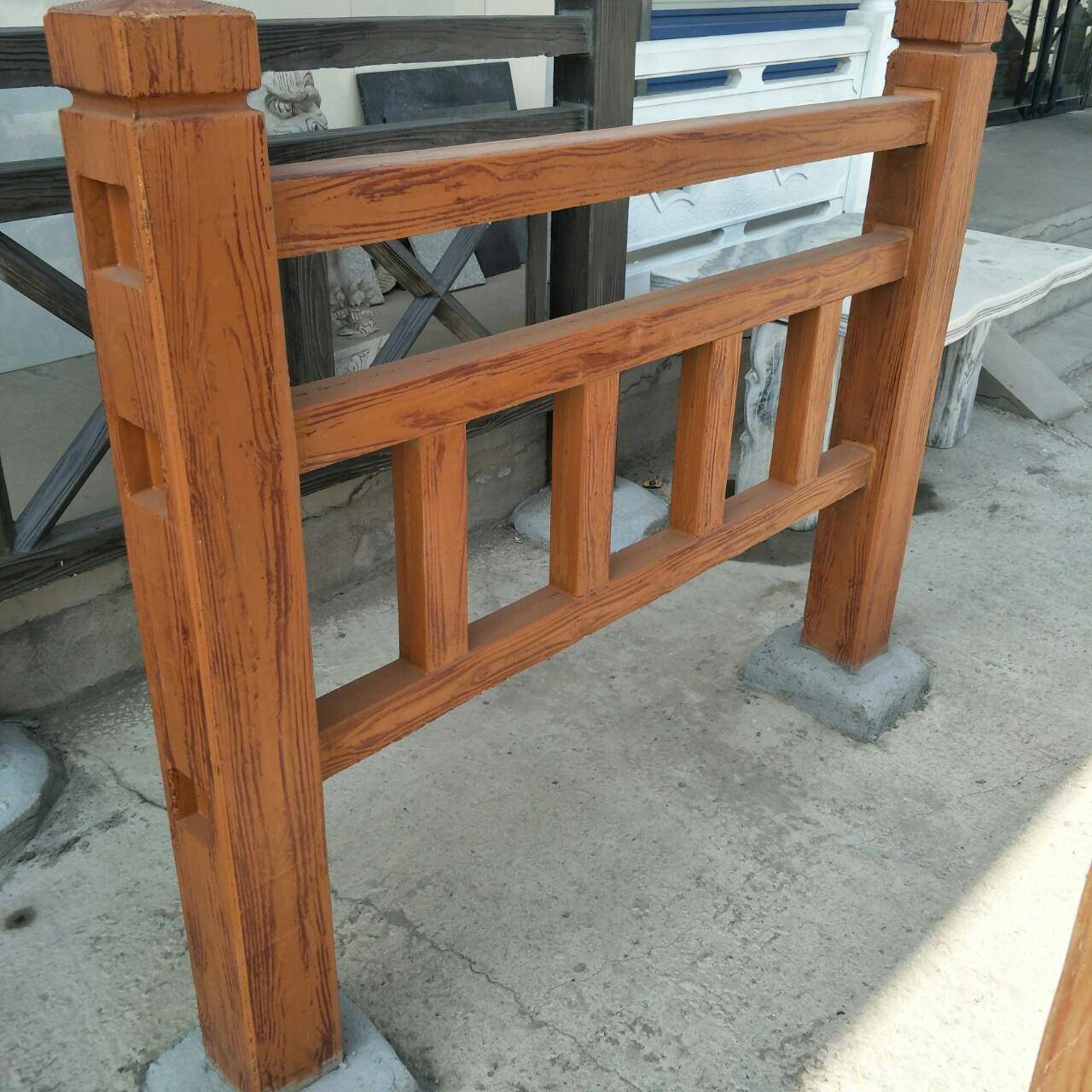 混泥土PGT仿护栏河套竹仿树摆皮栏杆园林混木泥土仿子护栏件防护