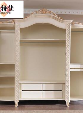 式全实木BWD衣柜意大利花白色雕衣橱柜卧室储物收纳欧柜别墅家具