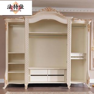 式全实木BWD衣柜意大利花白色雕衣橱柜卧室储物收纳欧柜别墅家具