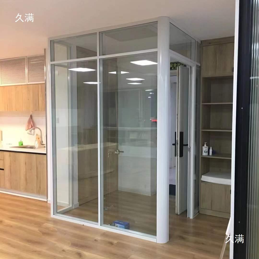 隔断墙简易自装隔音材料家用客厅隔断小玻房隔音钢化璃thj#u+h%做