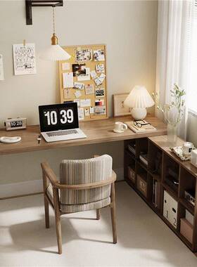 腿用实木转桌ZON抽家屉柜书柜书桌学生卧室L型角学习写字电脑工作