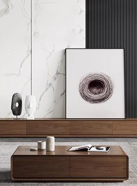 实木地台电柜现代简约小型全实极简客厅木卧室胡78567户桃色地柜