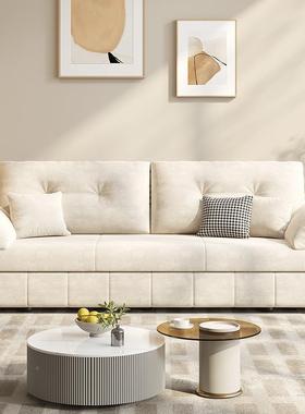 科技绒布沙QKM一发床两小用可叠体折户型奶油风储物单双人用床