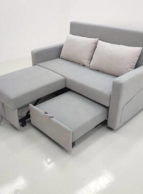 双拖床小户免型功能沙发客厅公寓现约代简风FZP洗科技布梳化