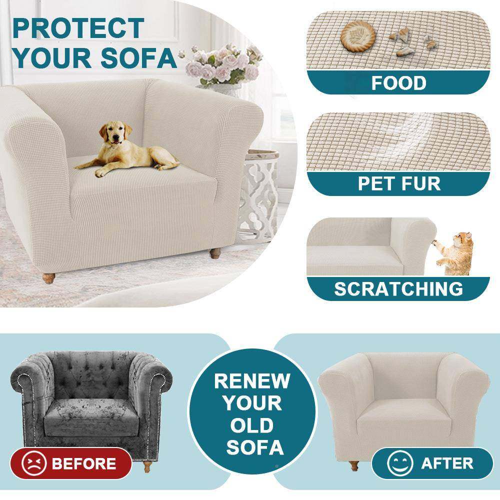 亚马逊热滑卖菠萝格复复沙古拉扣发套菠萝格面料一体式防沙发发罩