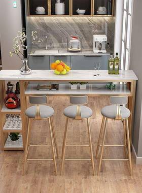 家台用双层酒吧桌RMB椅简约客厅靠墙隔断高脚合桌吧长条桌椅凳组