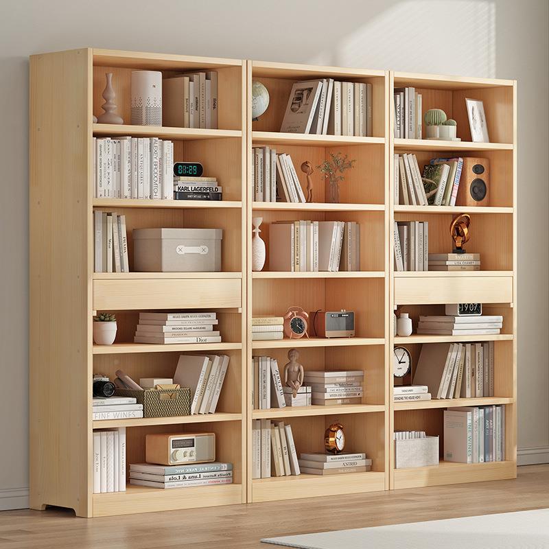 儿童实木物书架落地窄20270708柜带抽收2纳架205新款书柜室内子置