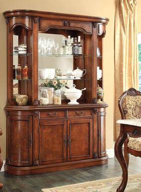 美式柜实木酒柜靠墙客厅ZG-39584展示隔柜储物家用餐边子欧式玄关