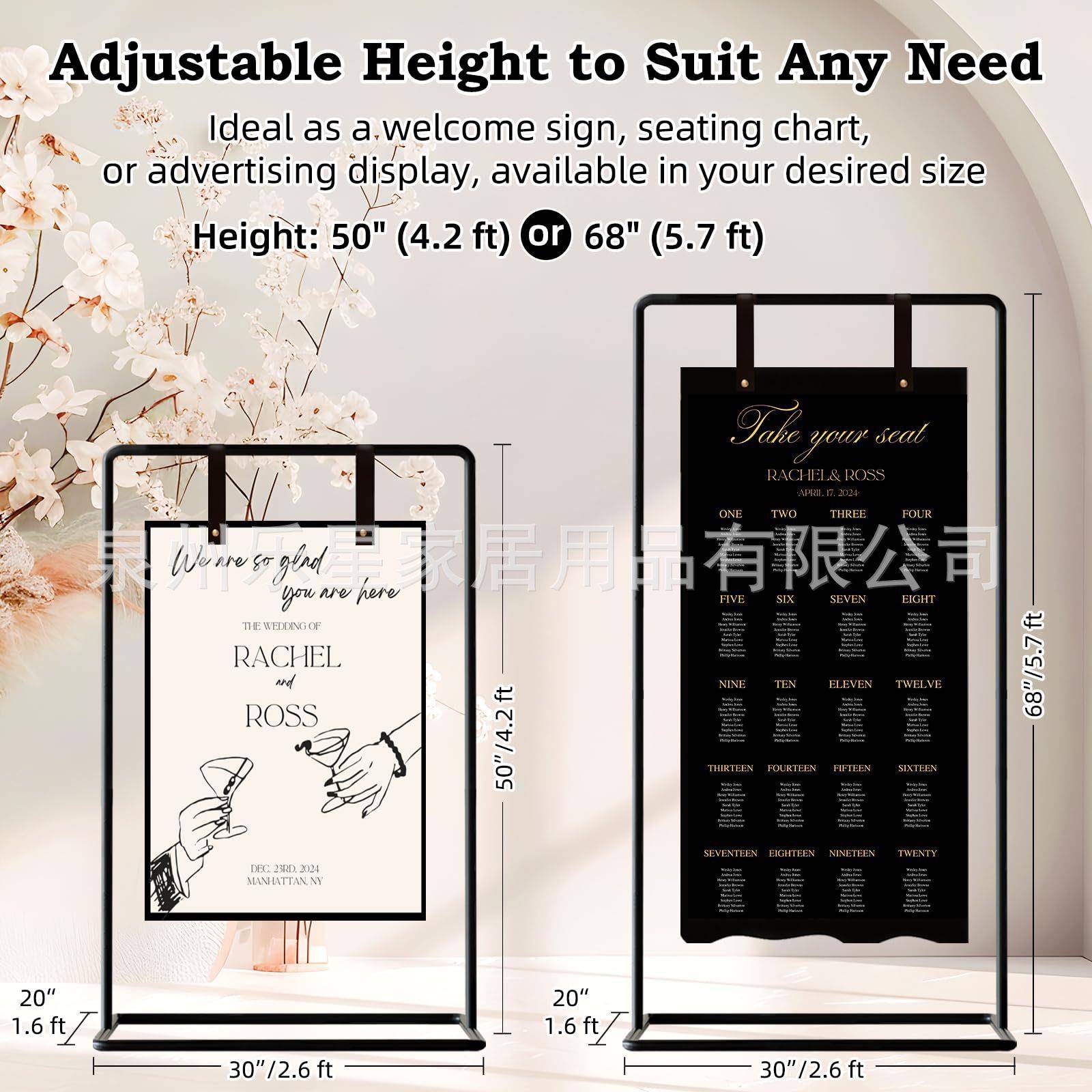 卡666扣活动展示架黑金属框架式悬数字条幅挂系统婚庆会展展示架
