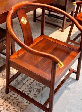 新中式茶桌组合岩茶板黑胡桃木简约泡茶家用办桌公椅ZGS室台实木