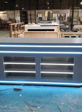 公594司厅展展示荣誉墙展示高端白色烤漆展示柜产品陈柜列展示柜