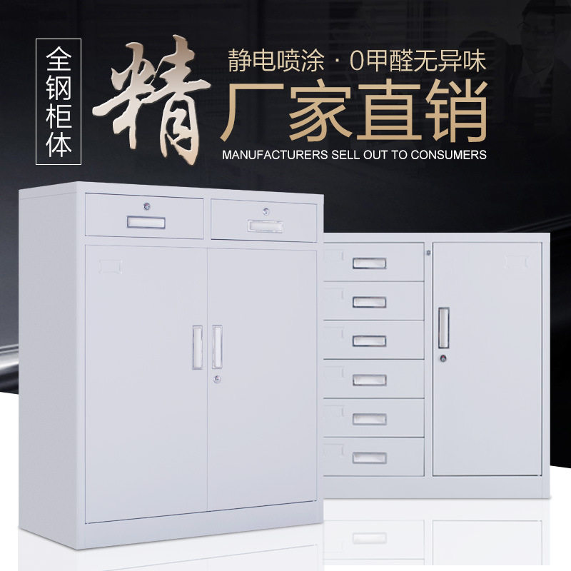 办公室钢制带锁文件档案矮柜