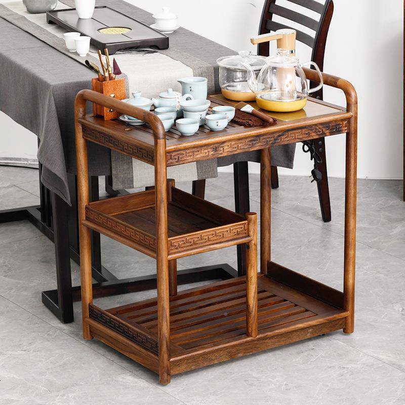 JM-HTMCC车胡台桃木移动小茶家用客厅茶桌烧水壶一体茶水柜客阳厅