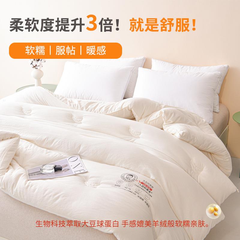 A类母无品牌/婴级大纤维被豆芯子母被秋夏凉被加保暖冬季被春厚被