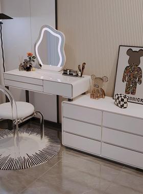 化妆现代梳妆一意体简轻收奢桌实木KX-70601奶油柜卧室斗纳风极简