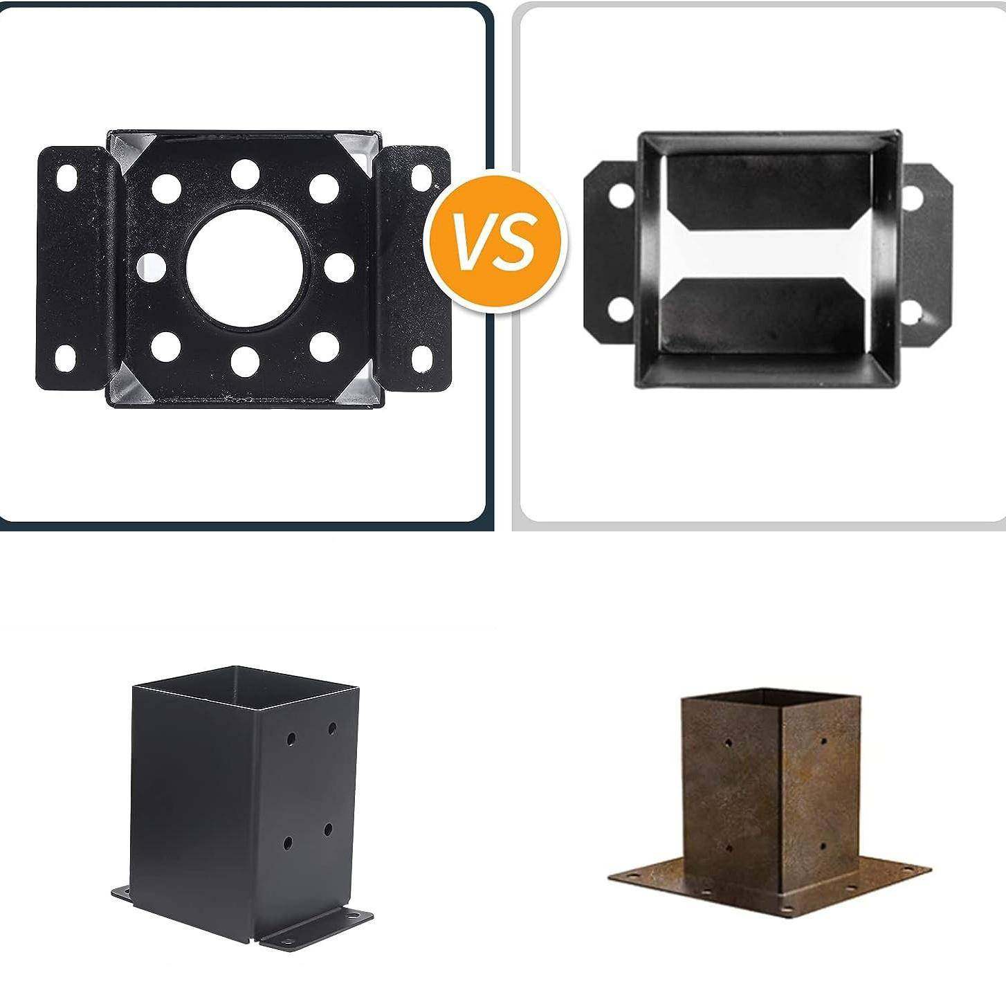 栅凉支棚架木材连接架栏488底座铁脚固件定配木柱配件