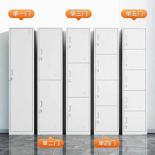 衣钢制门更衣柜铁皮柜带物锁员工换单柜浴室宿舍存包柜DM-1办公室