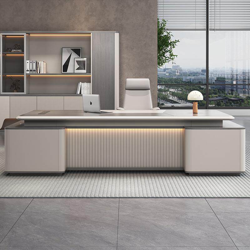 轻裁奢老板桌办室公台桌简约现代领GT-CB-05导办公家具大班总经理