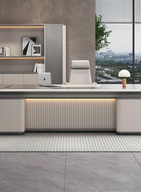 轻裁奢老板桌办室公台桌简约现代领GT-CB-05导办公家具大班总经理