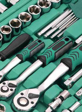 汽修套工具筒37件TMJ套套钢柄汽修工具装汽配工具箱车载应急工具