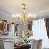 卧室厅灯吊餐厅灯复式 美约302式 灯客灯现代简大气家用欧式 楼全铜