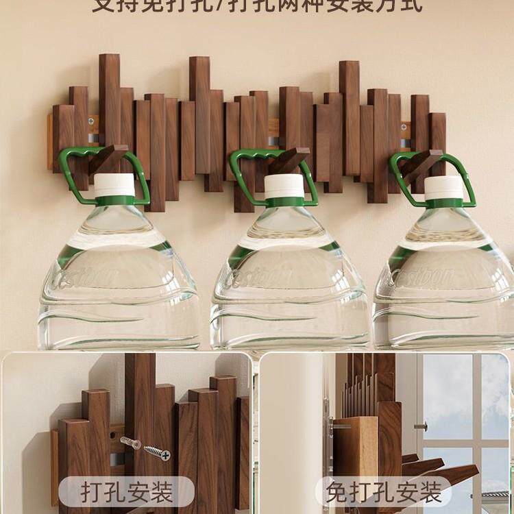 LG钢键挂架实木墙入上壁挂钩卧室玄关户进门衣后置RKW物免打孔琴
