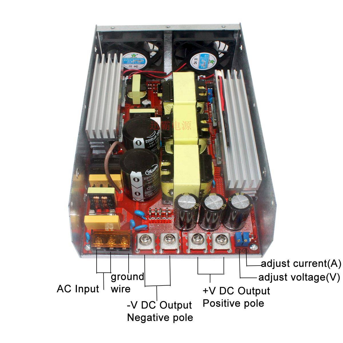可调电压1电流2000W12VV5V24V27V36V40VGS48V60V70V8V110V开关电0