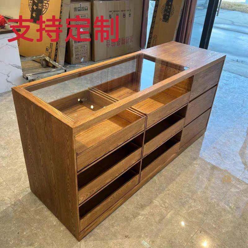 吧台台玻璃中岛展示桌储物柜岛店铺柜流台水台无品牌/接待前台中