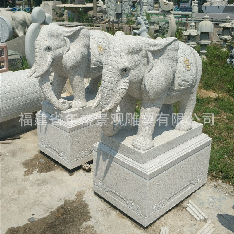 动物雕刻厂家 吉祥如意石雕摆件 庭院广场草地雕塑