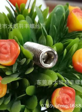 钉10-24美细牙不钢锈内六制角凹端/平WGW端机米，美制紧定螺。
