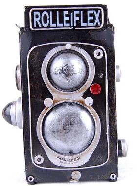 摄老式鸥照相机型模复WTU古铁皮家居装饰品影海道具