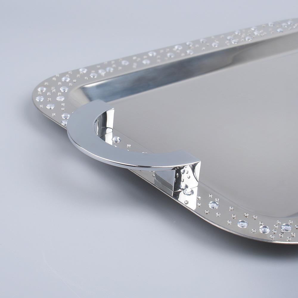 家方形托盘酒店自助艺不厂锈钢餐盘下钻午茶OH06831点心点工托盘