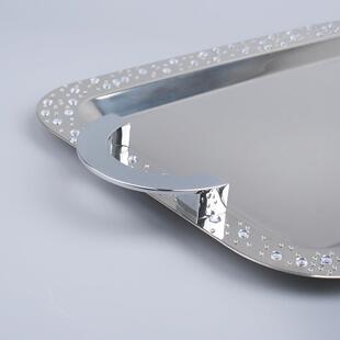 家方形托盘酒店自助艺不厂锈钢餐盘下钻午茶OH06831点心点工托盘