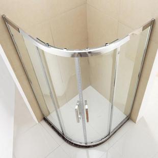 厂家直销304不锈房钢弧扇形淋浴38房浴室挡水条隔断简易淋浴S5009
