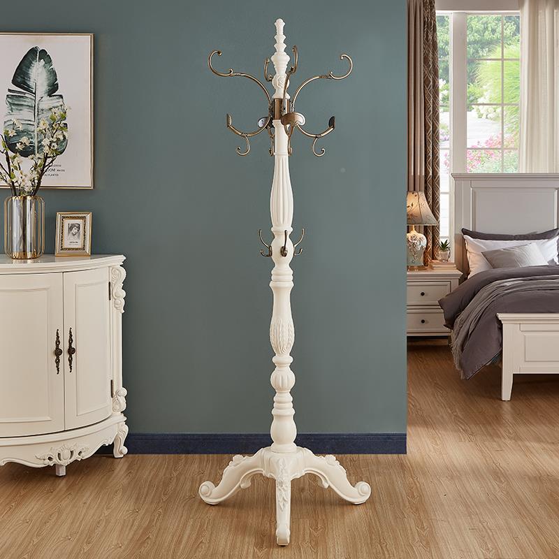 厅美式纯实木衣帽架zhang521欧式雕花落地衣架门室挂衣架卧多功能