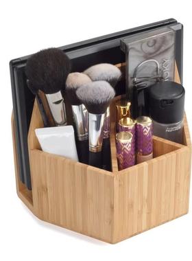 竹制OOB旋转化妆架木质餐具架便携式味调品收盒桌餐纳厨房收纳盒